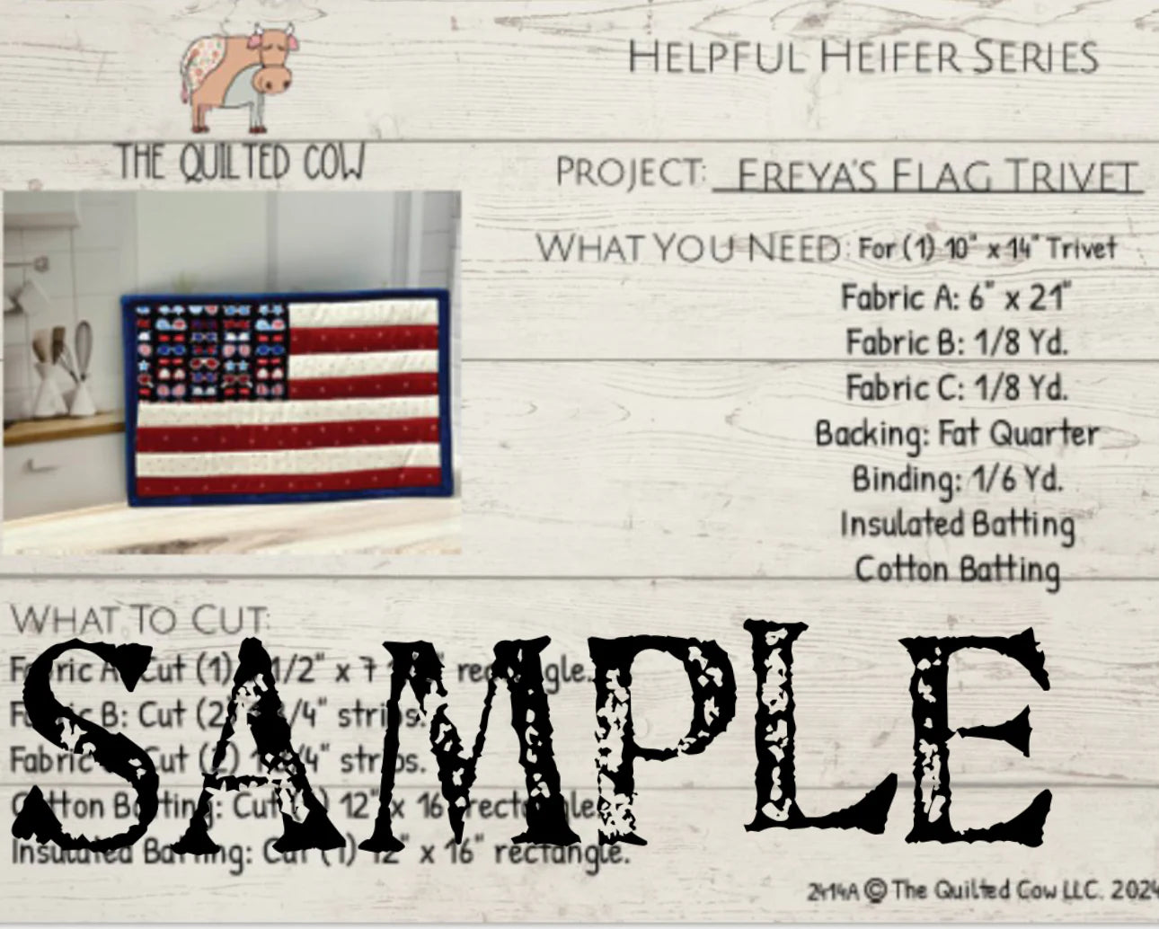 Helpful Heifer Freya's Flag Trivet