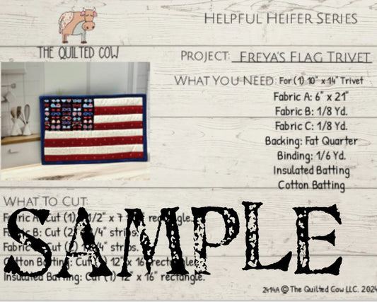 Helpful Heifer Freya's Flag Trivet