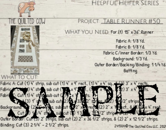 Helpful Heifer Table Runner #50