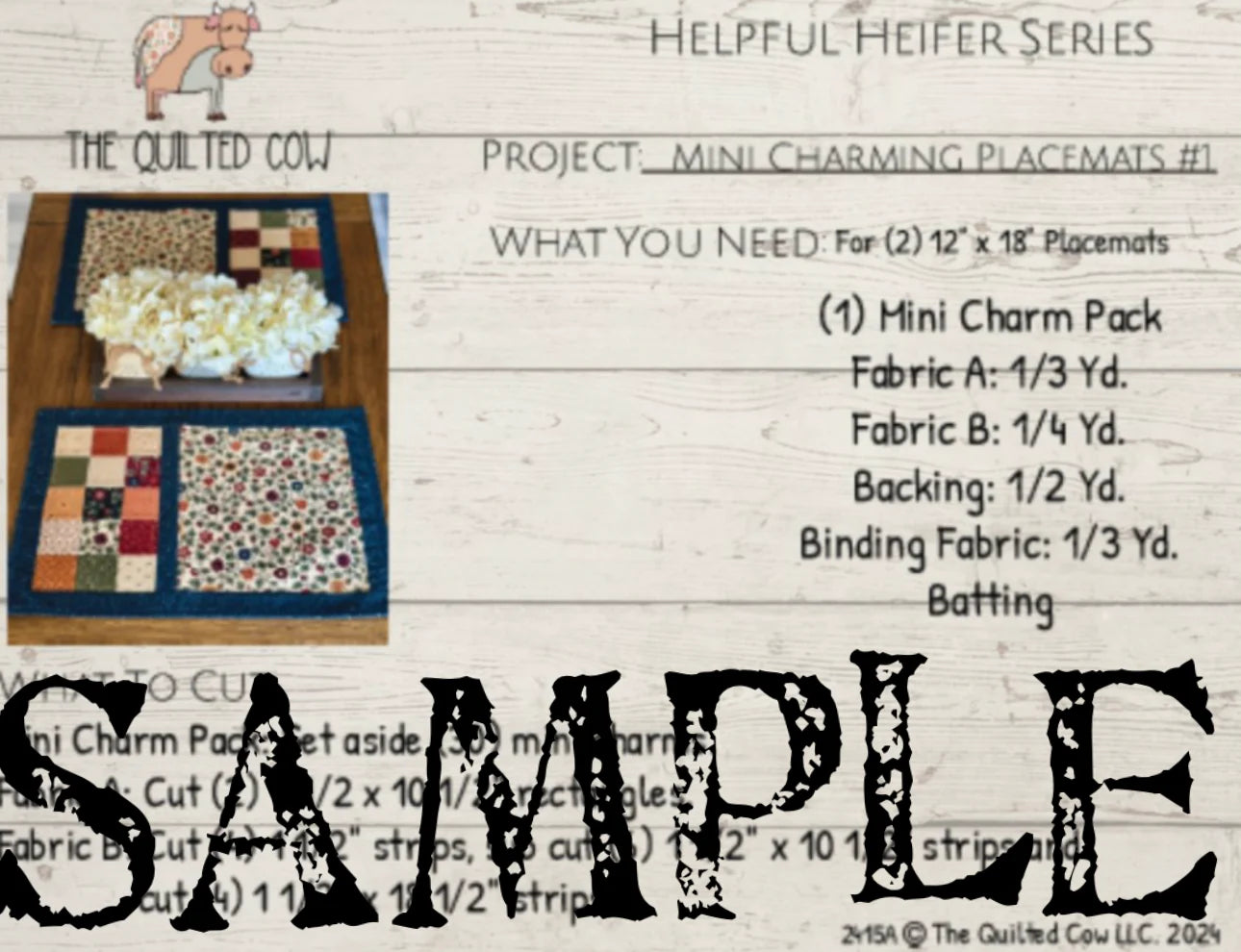 Helpful Heifer Mini Charming Placemats #1