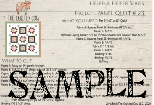 Helpful Heifer Panel Quilt #23
