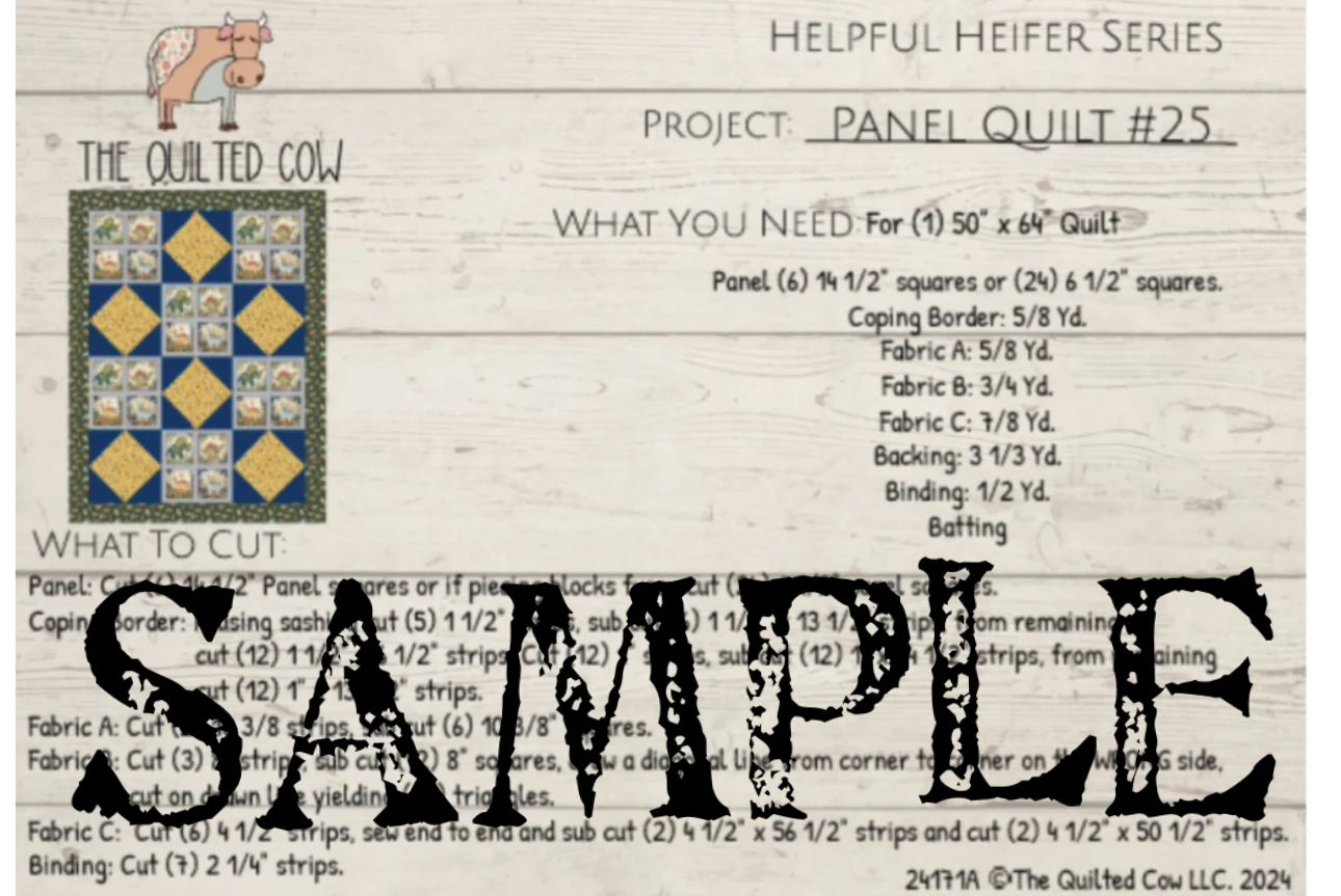 Helpful Heifer Panel Quilt #25