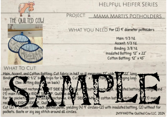 Helpful Heifer Mama Marti's Potholder