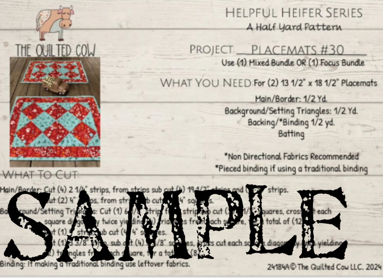 Helpful Heifer Placemats #30