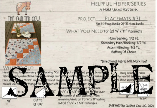 Helpful Heifer Placemats #31