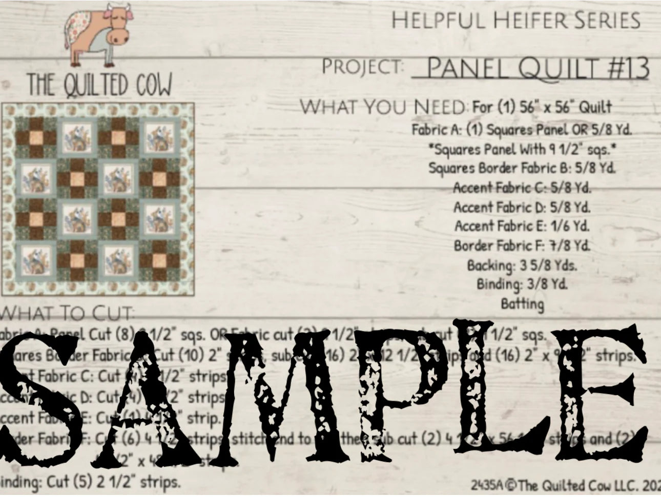 Helpful Heifer Panel Quilt #13