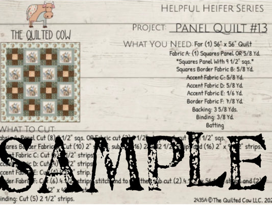 Helpful Heifer Panel Quilt #13