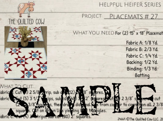 Helpful Heifer Placemats #27