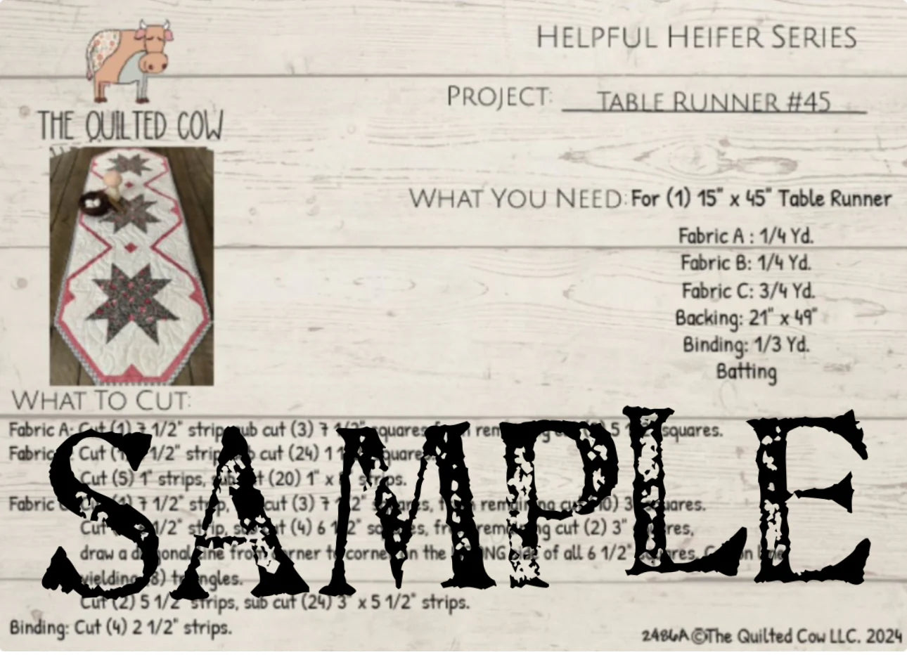 Helpful Heifer Table Runner #45