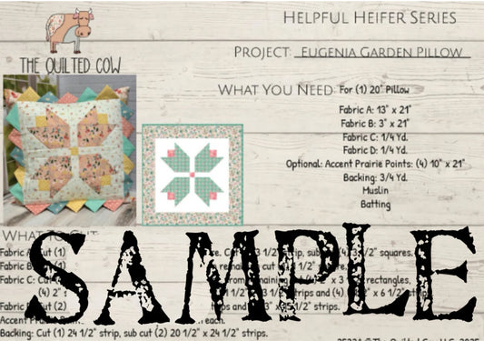 Helpful Heifer Eugenia Garden Pillow