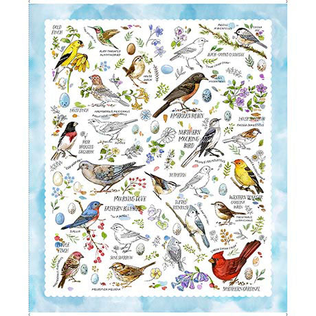 QT Fabrics - Drawn to Birds