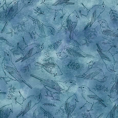 QT Fabrics - Drawn to Birds