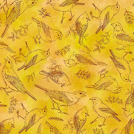 QT Fabrics - Drawn to Birds