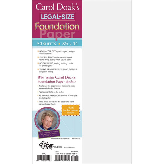 Carol Doak's Foundation Paper - Legal Size