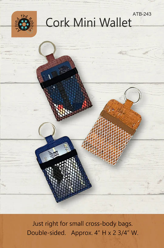 Around the Bobbin - Cork Mini Wallet Pattern ATB-243