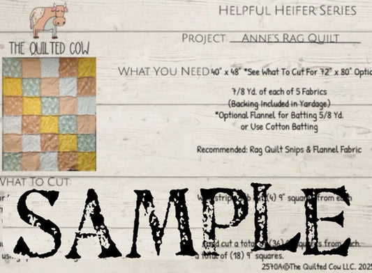 Helpful Heifer Anne's Rag Quilt