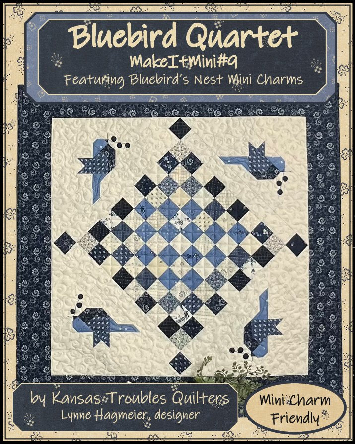 Bluebird Quartet - MakeItMini #9 - By Kansas Troubles Quilters