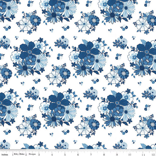 Riley Blake - Blue Blooms and Threads
