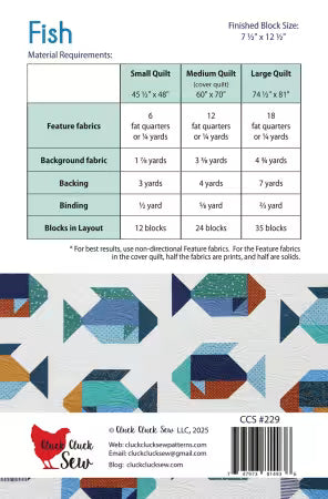 Cluck Cluck Sew - Fish Quilt