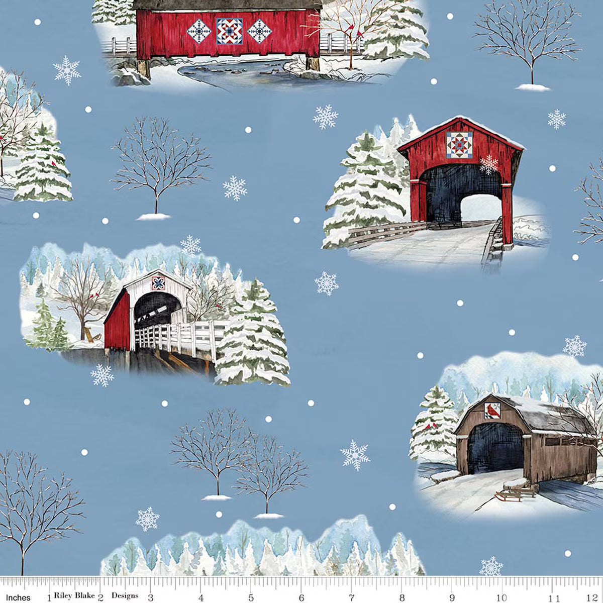 Riley Blake - Covered Bridges in Winter
