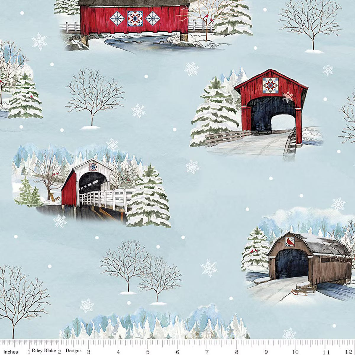 Riley Blake - Covered Bridges in Winter