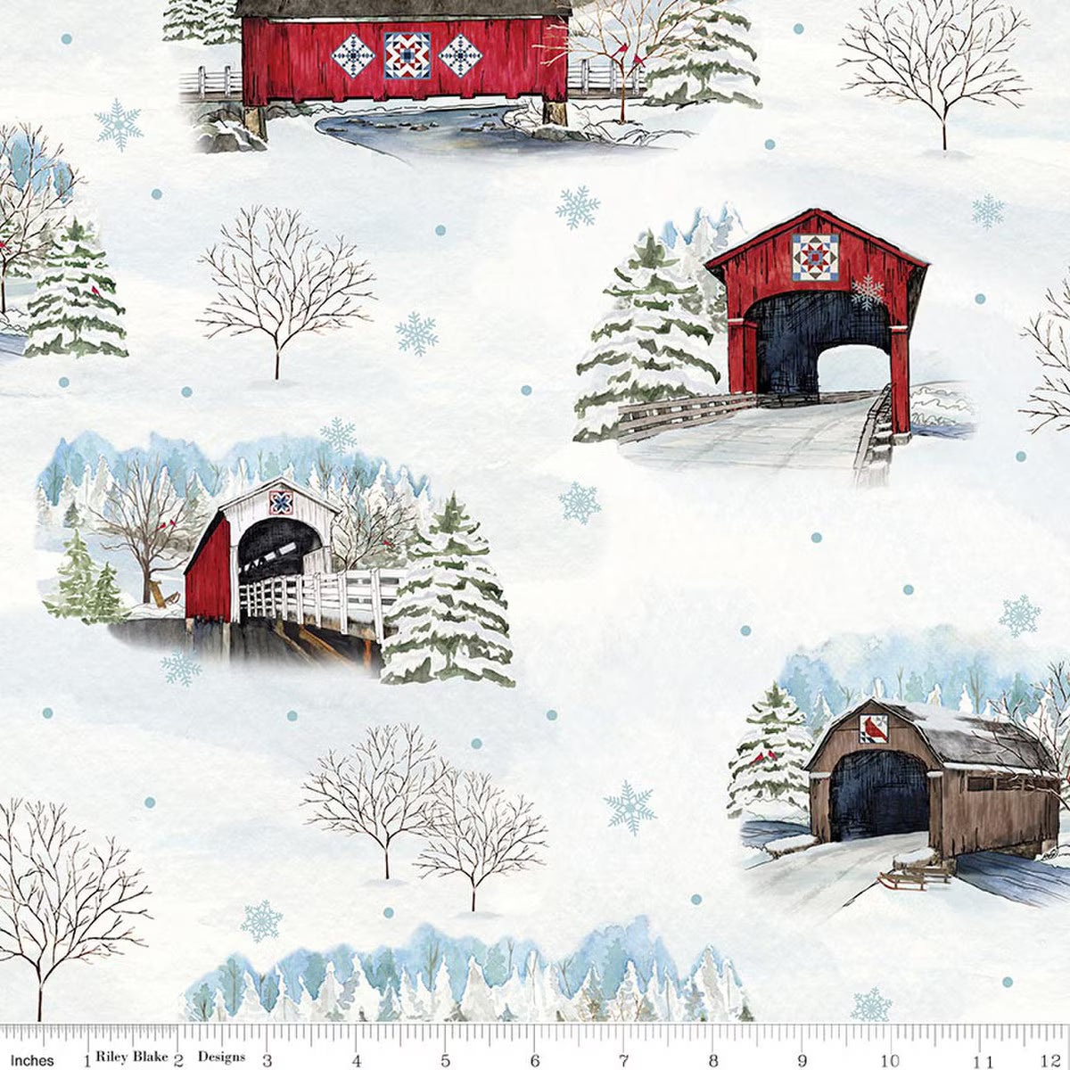 Riley Blake - Covered Bridges in Winter