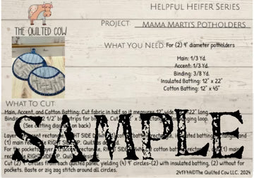 Helpful Heifer Mama Marti's Potholder