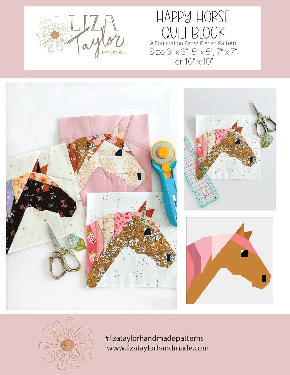 Liza Taylor - Horse Quilt Block
