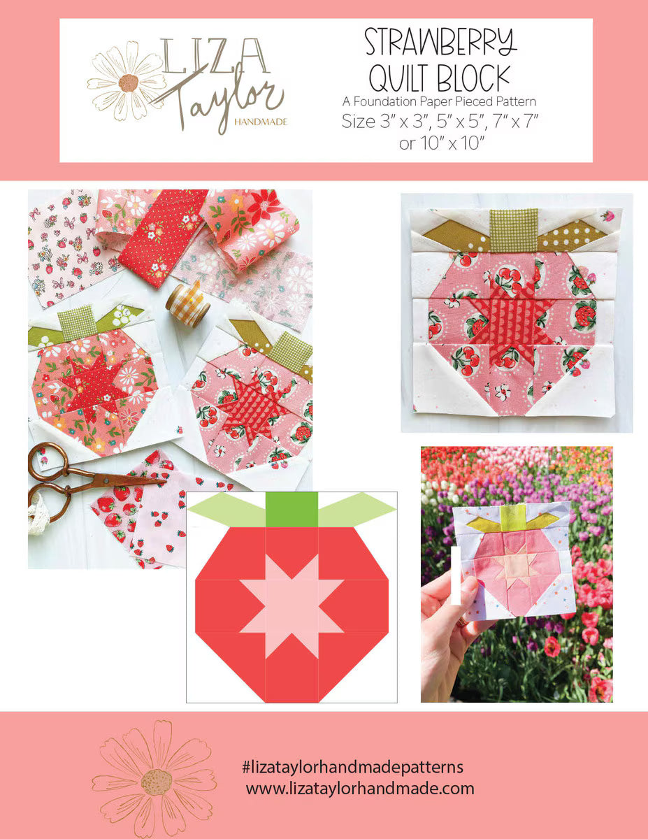 Liza Taylor - Strawberry Quilt Block