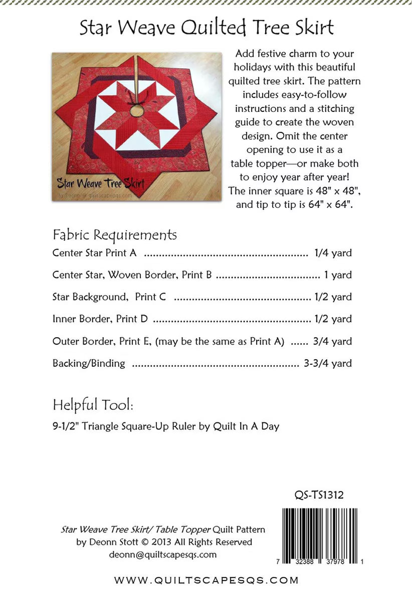 QuiltScapes - Star Weave Tree Skirt