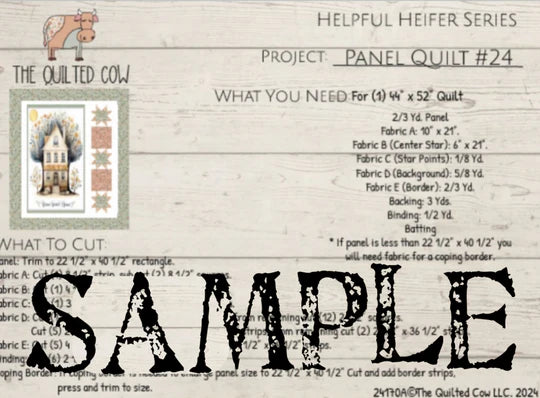 Helpful Heifer Panel Quilt #24