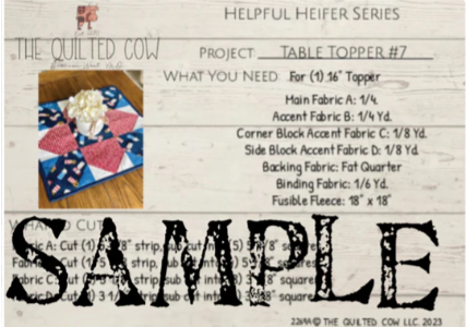 Helpful Heifer Table Topper #7 - Toppers