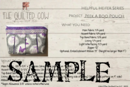Helpful Heifer Peek A Boo Pouch