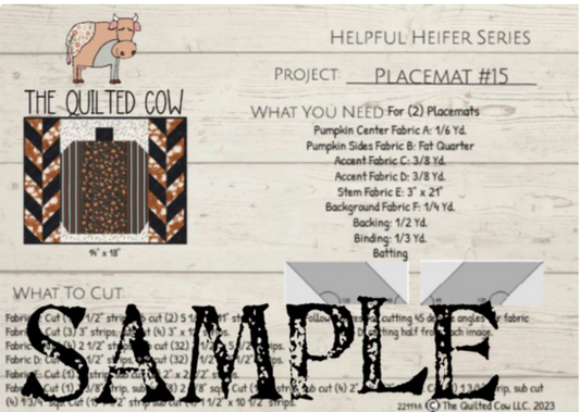 Helpful Heifer Placemats #15