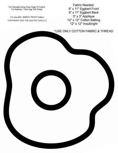 Helpful Heifer Simple Trivet - Eggbert