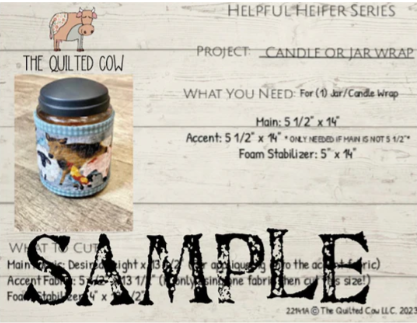 Helpful Heifer Candle or Jar Wrap