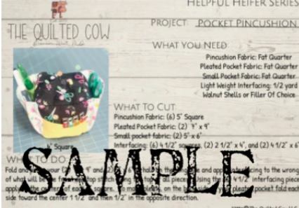 Helpful Heifer Pocket Pincushion