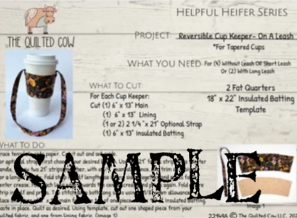 Helpful Heifer Reversible Cup Keeper - On A Leash - Misc.