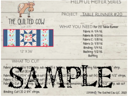 Helpful Heifer Table Runner #20