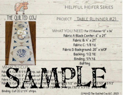 Helpful Heifer Table Runner #21