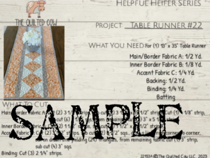 Helpful Heifer Table Runner #22