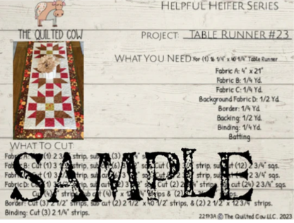 Helpful Heifer Table Runner #23