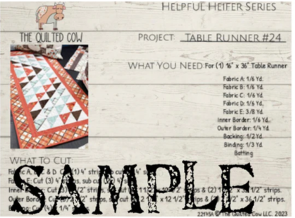 Helpful Heifer Table Runner #24
