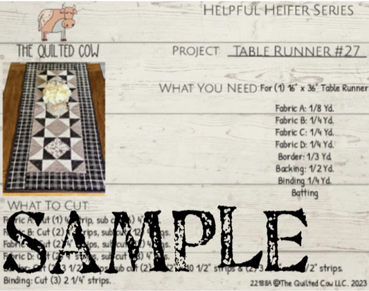 Helpful Heifer Table Runner #27