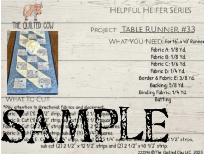 Helpful Heifer Table Runner #33