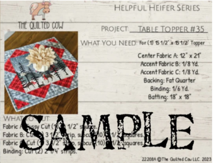 Helpful Heifer Table Topper #35