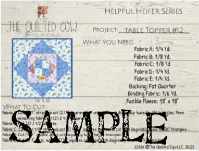 Helpful Heifer Table Topper #12