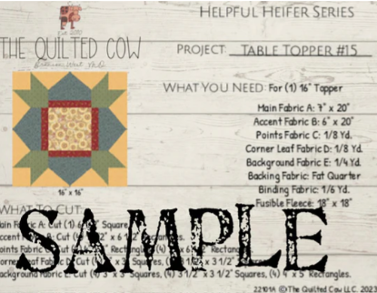 Helpful Heifer Table Topper #15