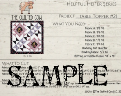 Helpful Heifer Table Topper #21