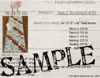 Helpful Heifer Table Runner #35